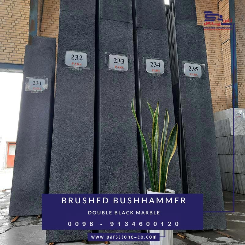 Double Black Brushed Bushhammer