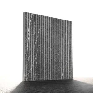 Pietra Gray Marble with the Grooved Bush Hammered Process