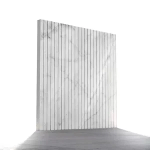 Brushed Sandblasted Grooved Neyriz White Marble