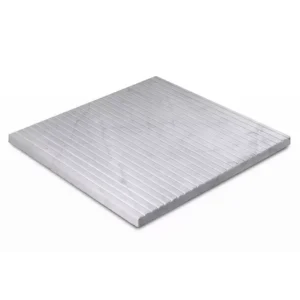 Brushed Sandblasted Grooved Neyriz White Marble