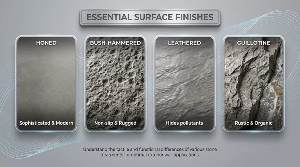 Surface Finishes for Exterior Stone